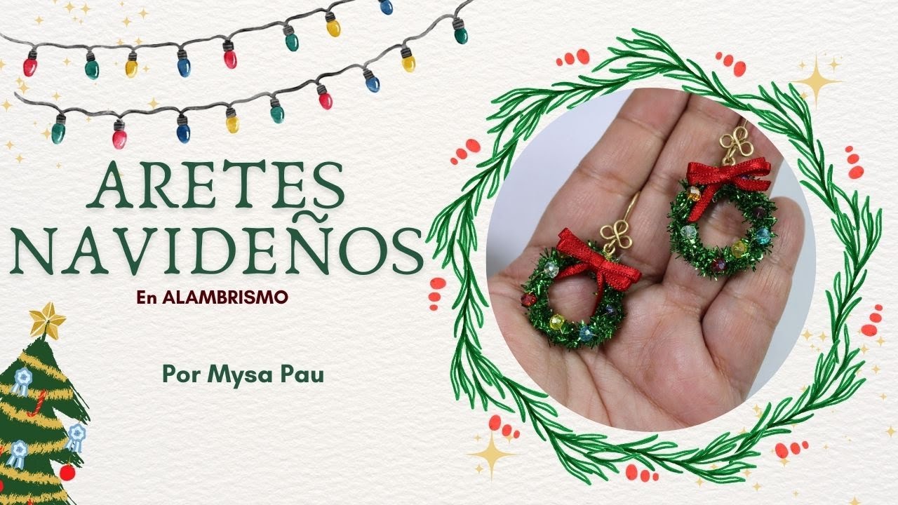 Cómo Hacer Aretes Navideños en Alambrismo... Aprende a hacer aretes en alambre... Aretes Diy
