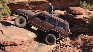 Near rollover on Gatekeeper on ‘Rusty Nail’ Moab