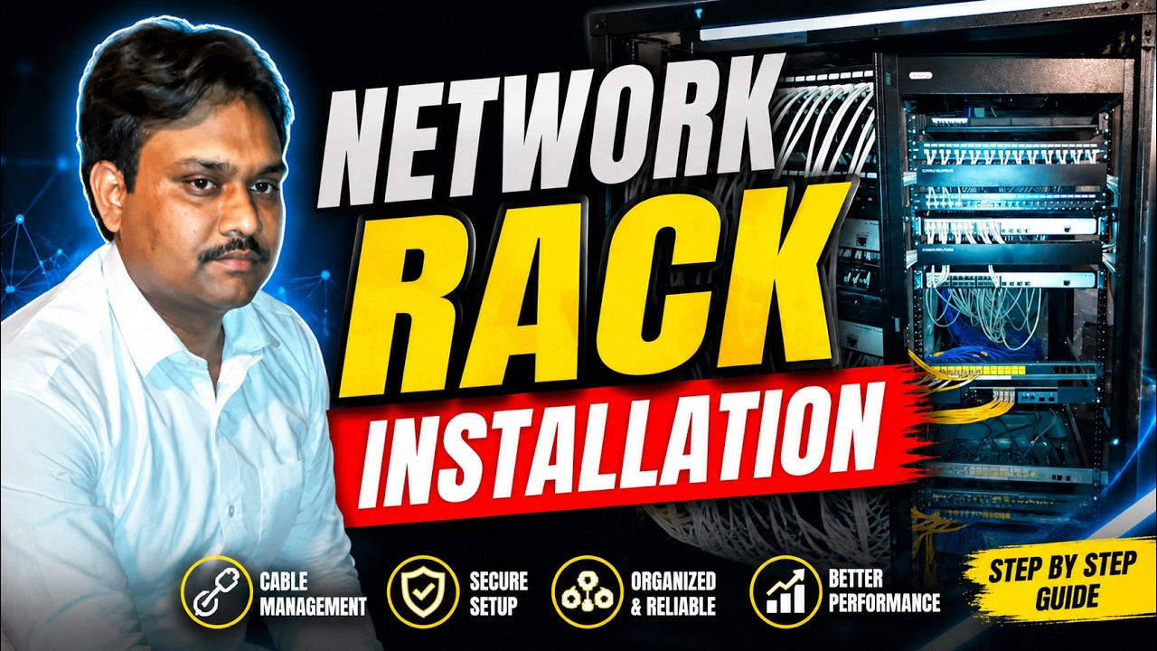 Installing Network Rack | Patch Panel | Switch | Fiber Cable | By ...
