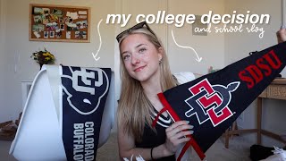 college decision reveal & vlog