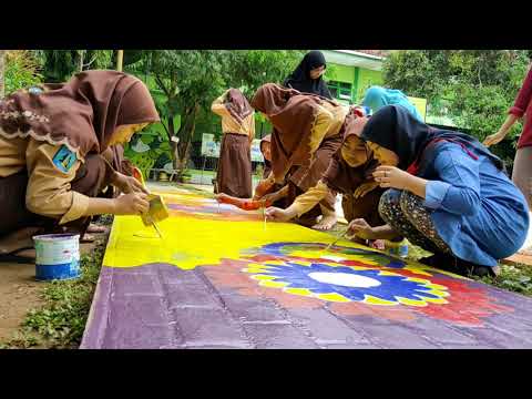 MEWARNAI PAVING HALAMAN SEKOLAH // CAT PAVING WARNA WARNI ANTI LUMUT