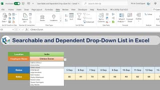 Searchable and Dependent Drop-down list in Microsoft Excel