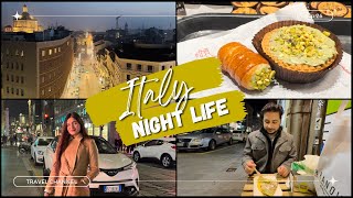 Italy Pistachio Dessert Experience | Milan Italy Night Life | Travel Vlog  #ZainAndTehmina