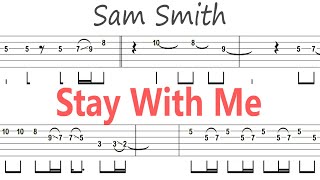 Sam Smith - Stay With Me / Guitar Solo Tab+BackingTrack