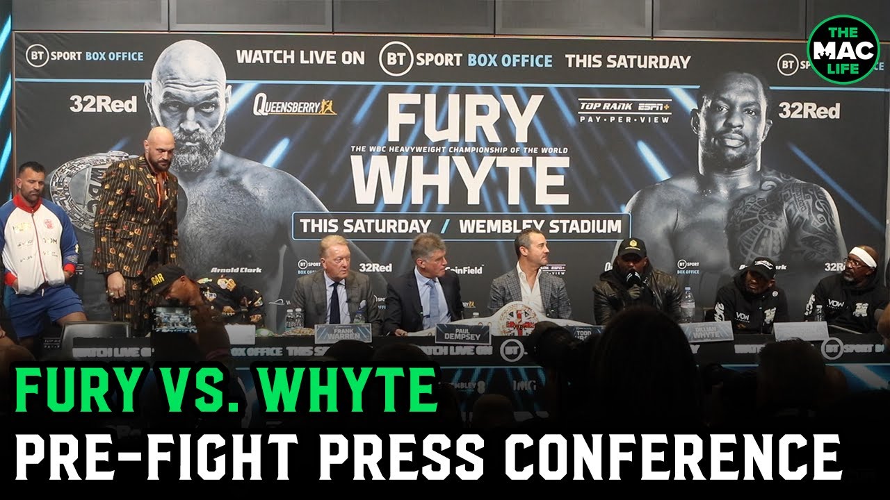 Tyson Fury vs. Dillian Whyte Press Conference: “We drank together, ate together, slept together”