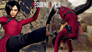 Resident Evil 4 Remake Ada Wong All Melee Moves