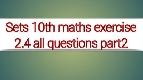 Sets 10th maths exercise 2.4 all questions part2 || sri pragna