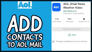 how to add contacts to aol mail? insert contacts to aol mail on pc 2024