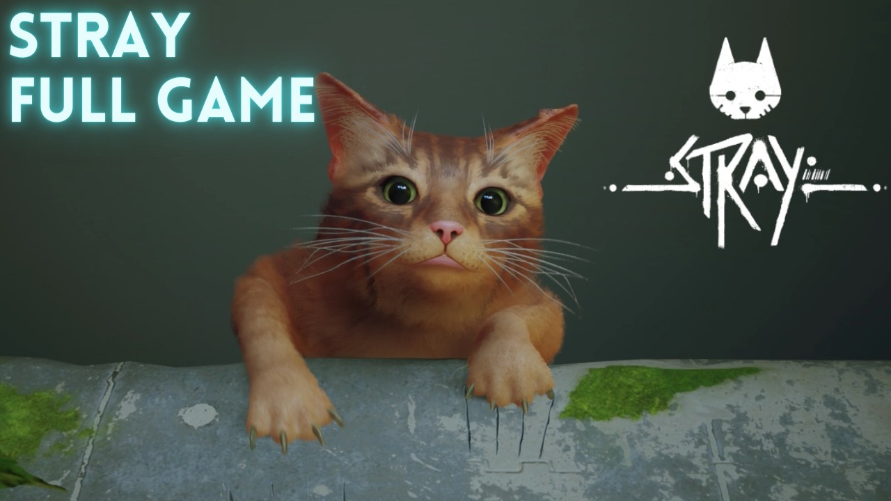 Stray the cat game. Full gameplay from start to finish on high-end PC with chapters by Astro's Farm