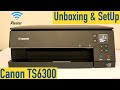 Unbox & Install Setup Ink Cartridges in Canon TS6300 All-in-one Printer, review !!