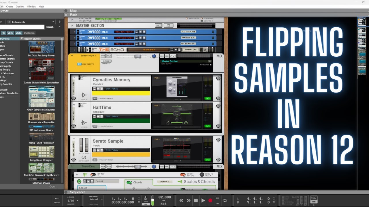 How to Flip a Sample into a Trap beat in Reason 12 - YouTube