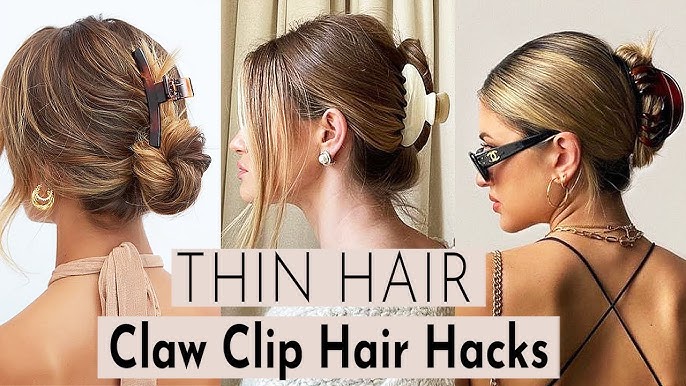 cutest claw clip styles for short hair ✨ #shorthair #clawclip #hair  #easyhairstyle #shorts #kitsch 