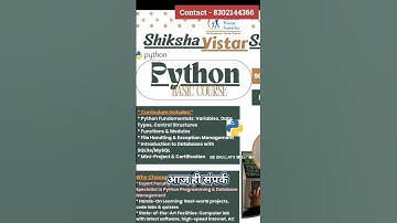 #python Python Programming Classes at Shiksha Vistar Sanstha in May Batch #summer #camp