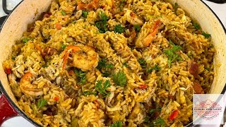 Seafood Rice | Lump Crab Rice With Shrimp And Bacon | This Seafood Rice Recipe is So Delicious!