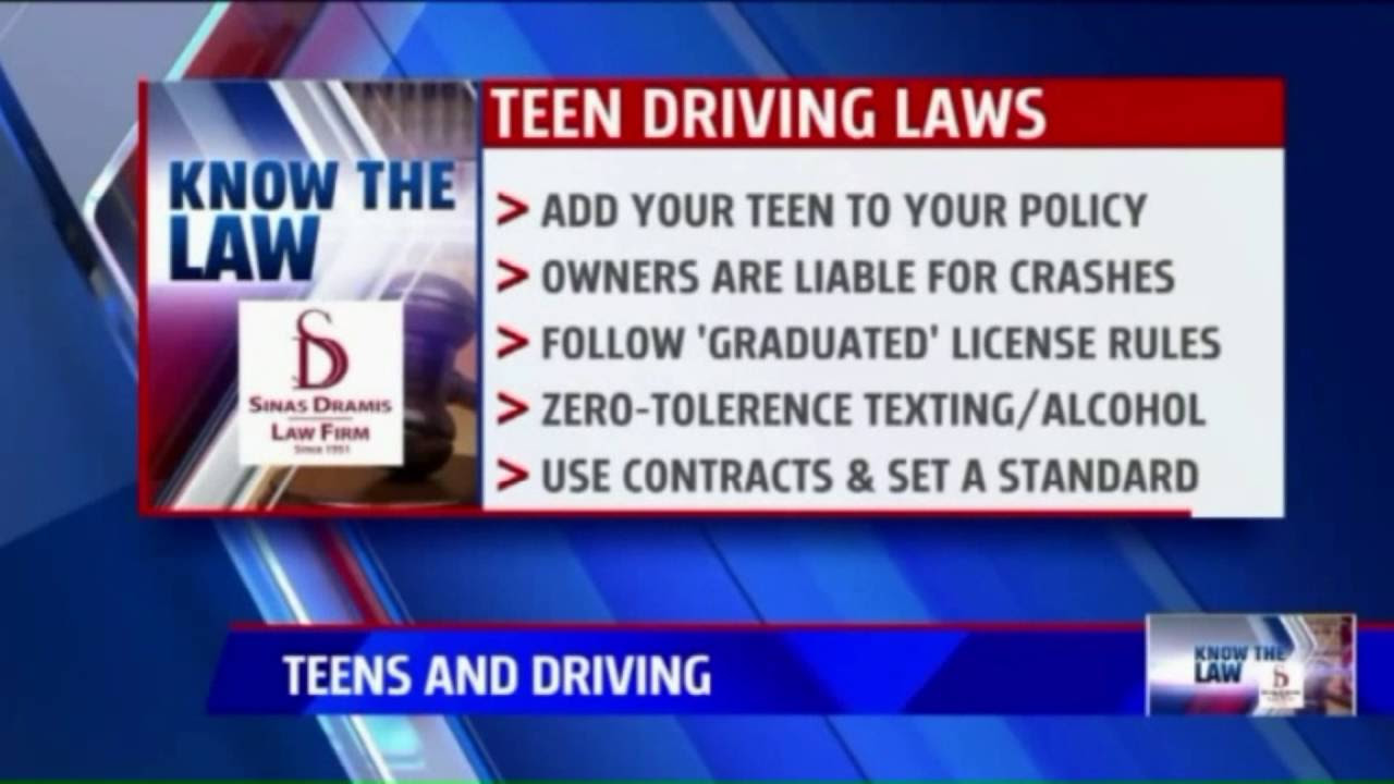 Teenage Drivers in Michigan - FOX 17 Know the Law