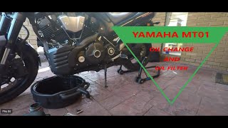 YAMAHA MT-01 OIL CHANGE