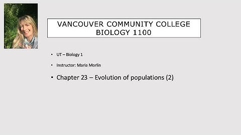 1100 Ch23 Evolution of Populations 2