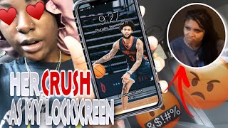 I Put My Bestfriends Crush As My Lockscreen Prank