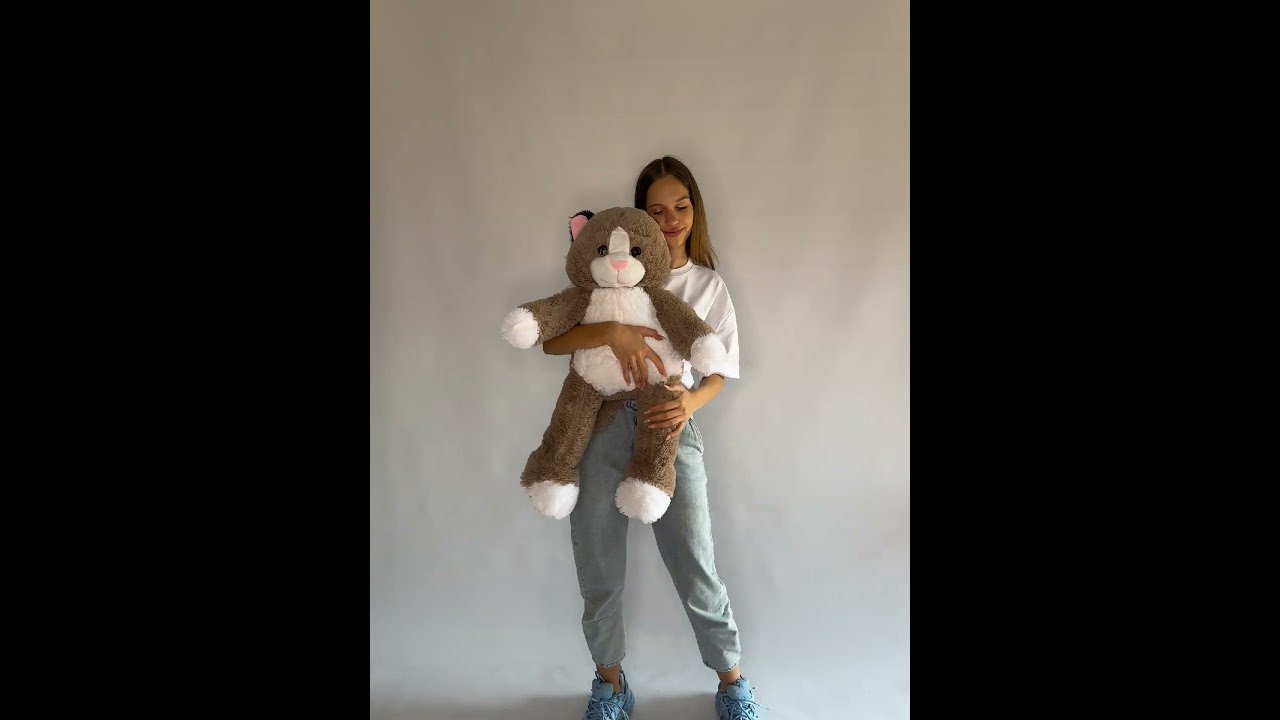 Плюшевий котик 110 см Капучино - фото №1