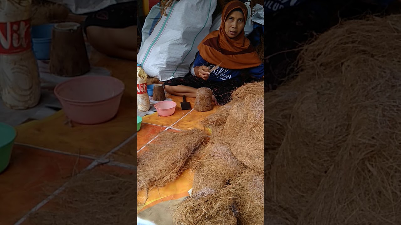 Proses pembuatan pot  sabut  kelapa  anggrek YouTube