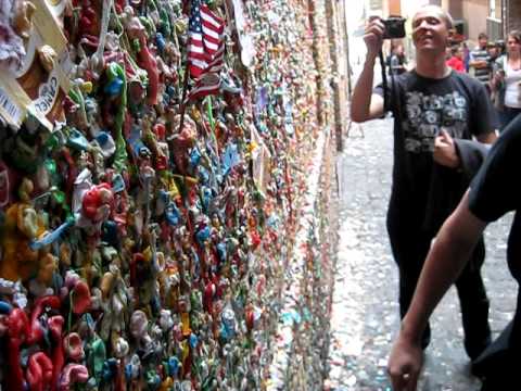 Tyler and Andrew lick the Gum Wall