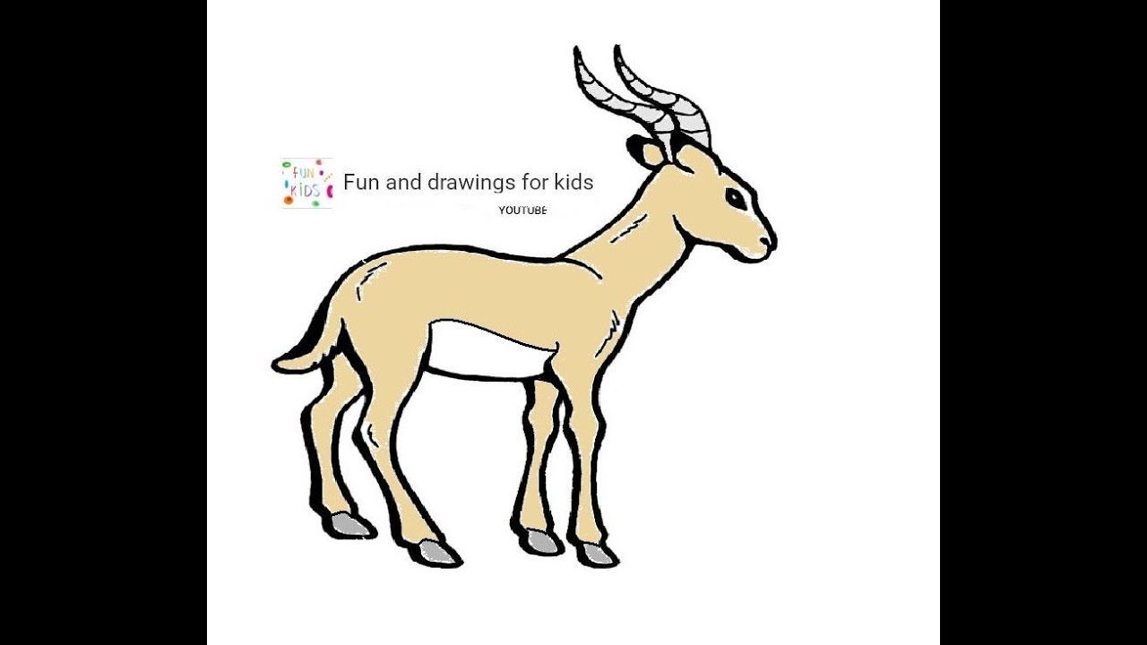 How To Draw A Gazelle - YouTube
