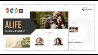 Alife - Wedding Invitation HTML Template | Themeforest Templates