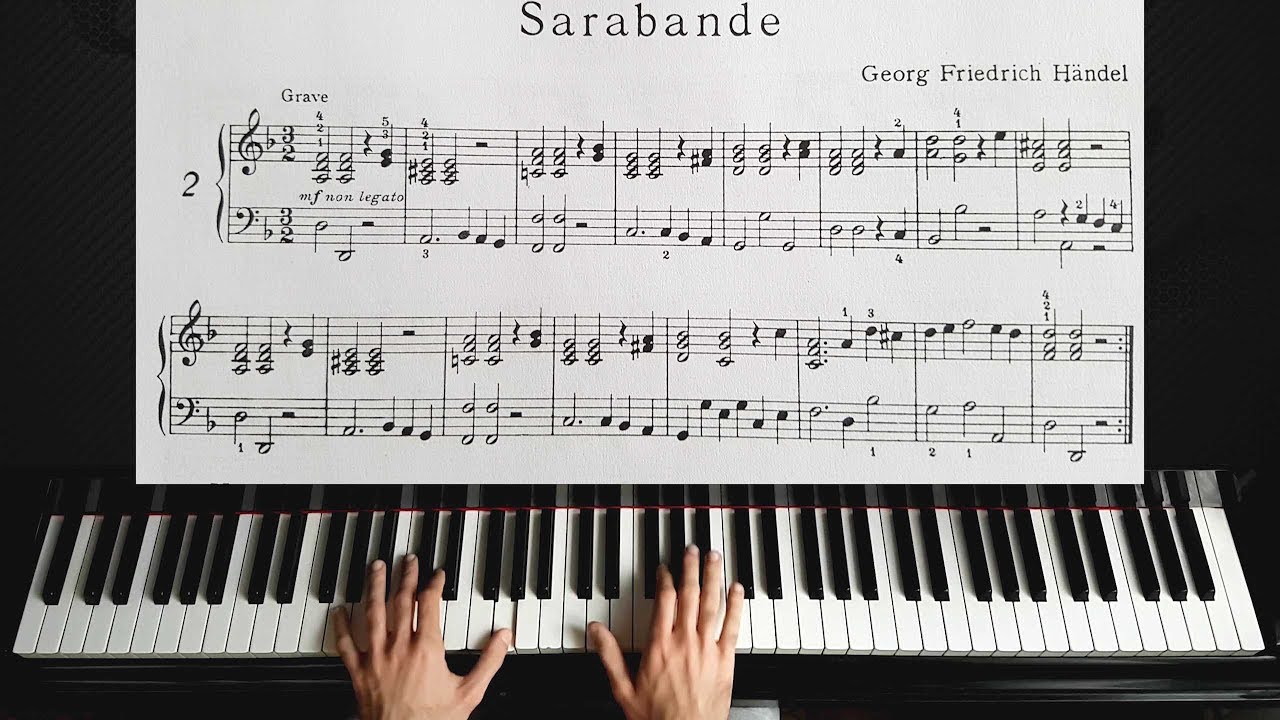 Handel - Sarabande - Piano Tutorial - YouTube