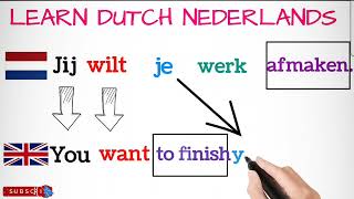 NT2 LEARN USEFUL DUTCH PHRASES | Nederlands Scheidbare Werkwoorden