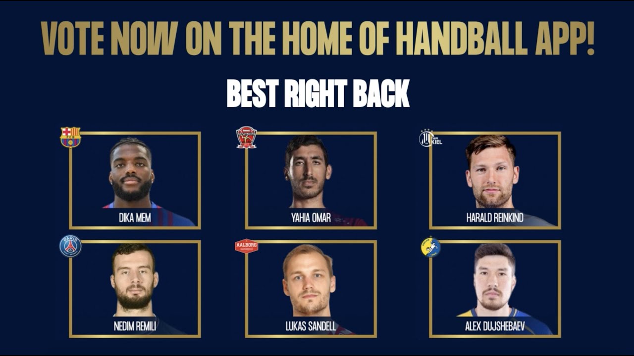 Best Right Back Nominees | EHF Champions League Men All-Star Team 2021/22