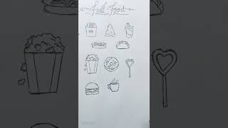 fast food drawing
