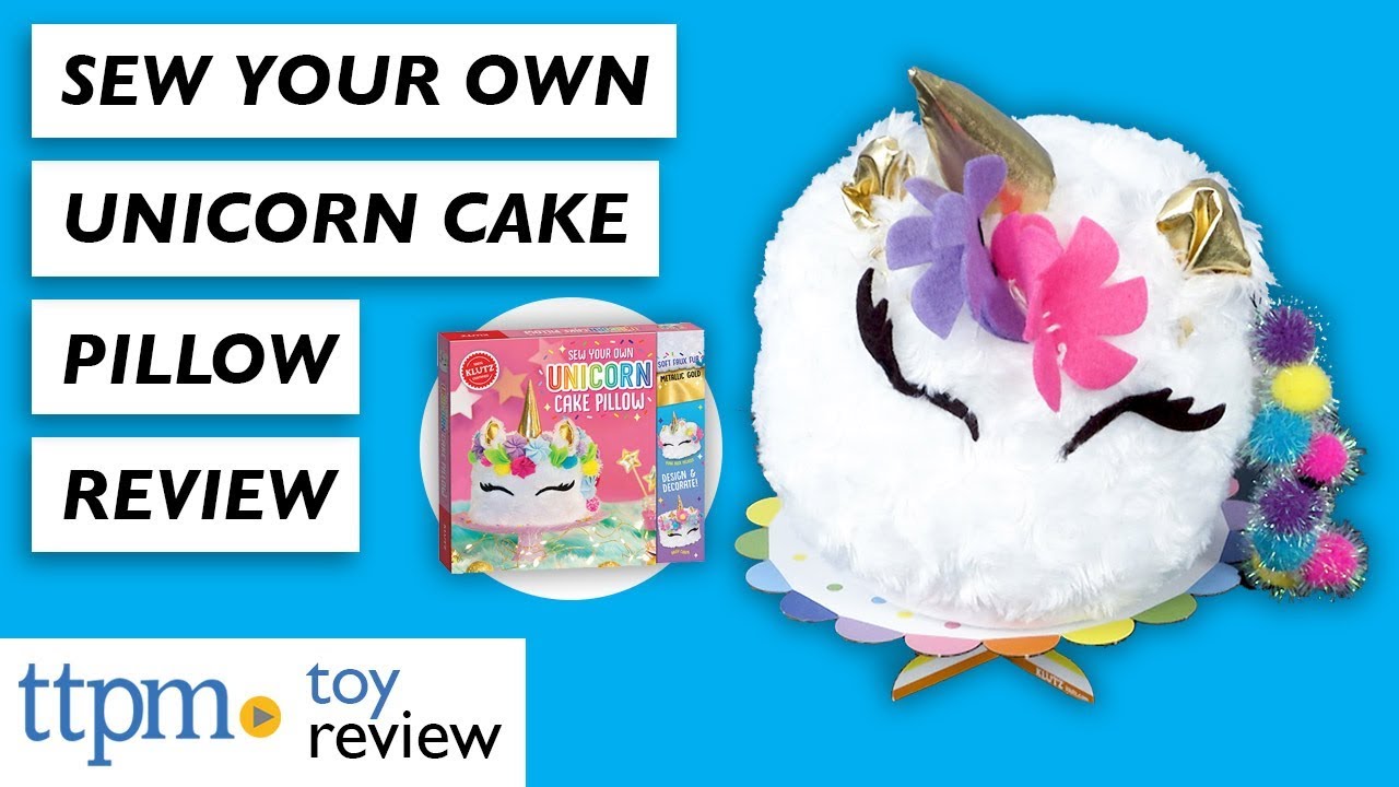 Sew Your Own Unicorn Cake Pillow Arts & Crafts Set from Klutz YouTube