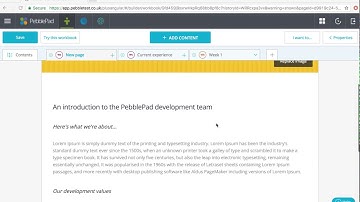 Sharing a PebblePad resource to the web