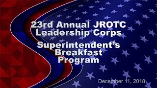 Wichita Public School's 23rd Annual JROTC Superintendent's Breakfast