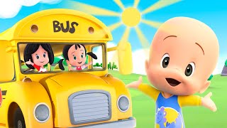 The Wheels on The Bus | Cleo and Cuquin Nursery Rhymes for Kids