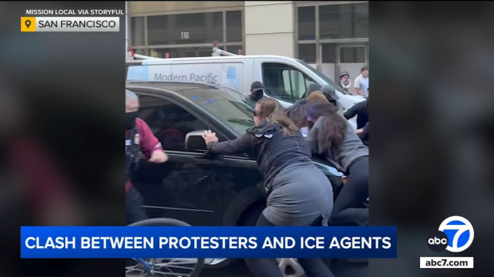Protesters clash with ICE agents outside California immigration courthouse