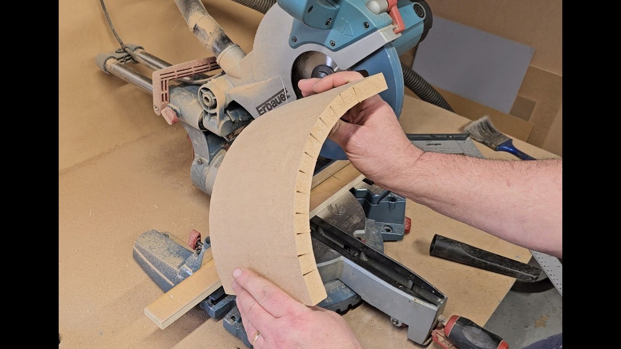 Testing Kerf bending a piece of 18mm mdf for a future project 