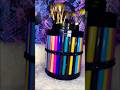 How to make paint brushes holder #easyprocess #bottleart #markers #gluegun #blacktap #shorts