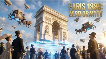 Steampunk Paris 1888: Anti-Gravity City of Crystal & Gold | 4K Clean Steampunk Ambience