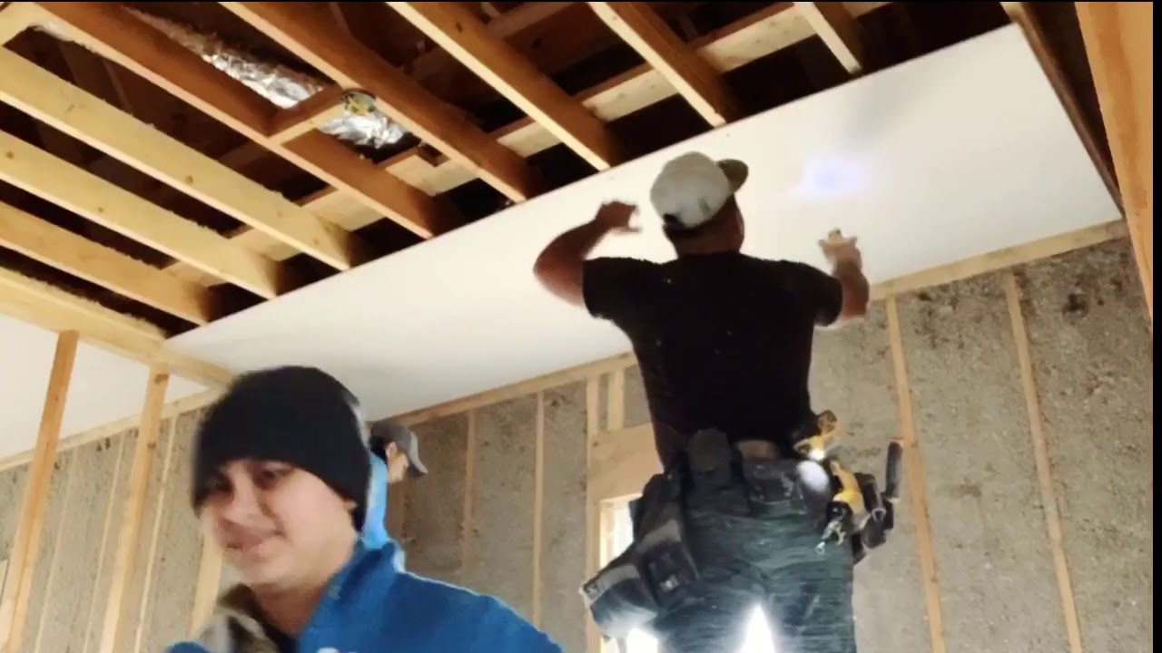 PART 1 Drywalling a BIG HOUSE Drywall YouTube