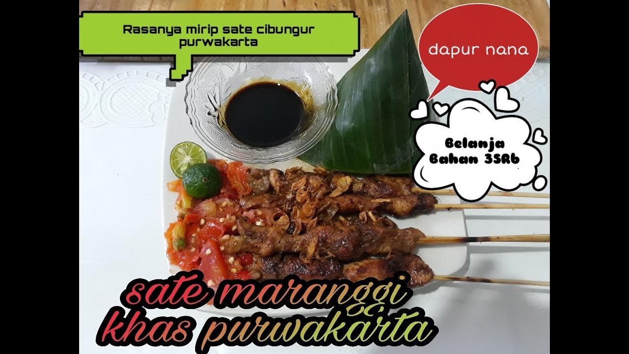 RESEP SATE MARANGGI KHAS PURWAKARTA/SATE AYAM(RASANYA MIRIP DENGAN SATE