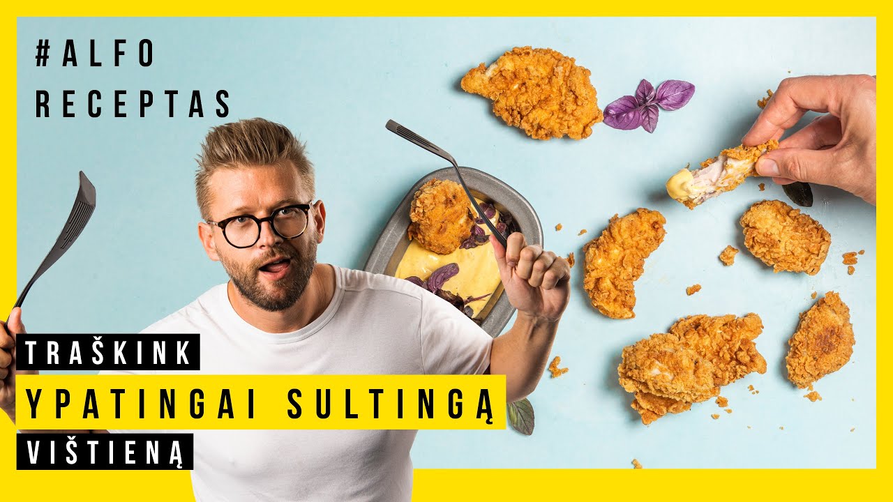 Alfo receptas. KFC vištiena namuose su mangų padažu