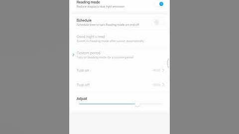 Blue light filter or Reading mode in MIUI