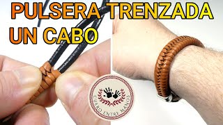 📌PULSERA con un solo cabo de CUERO,hago una pulsera trenzada,TRENZADO CON TIRETA,ASMR LEATHER