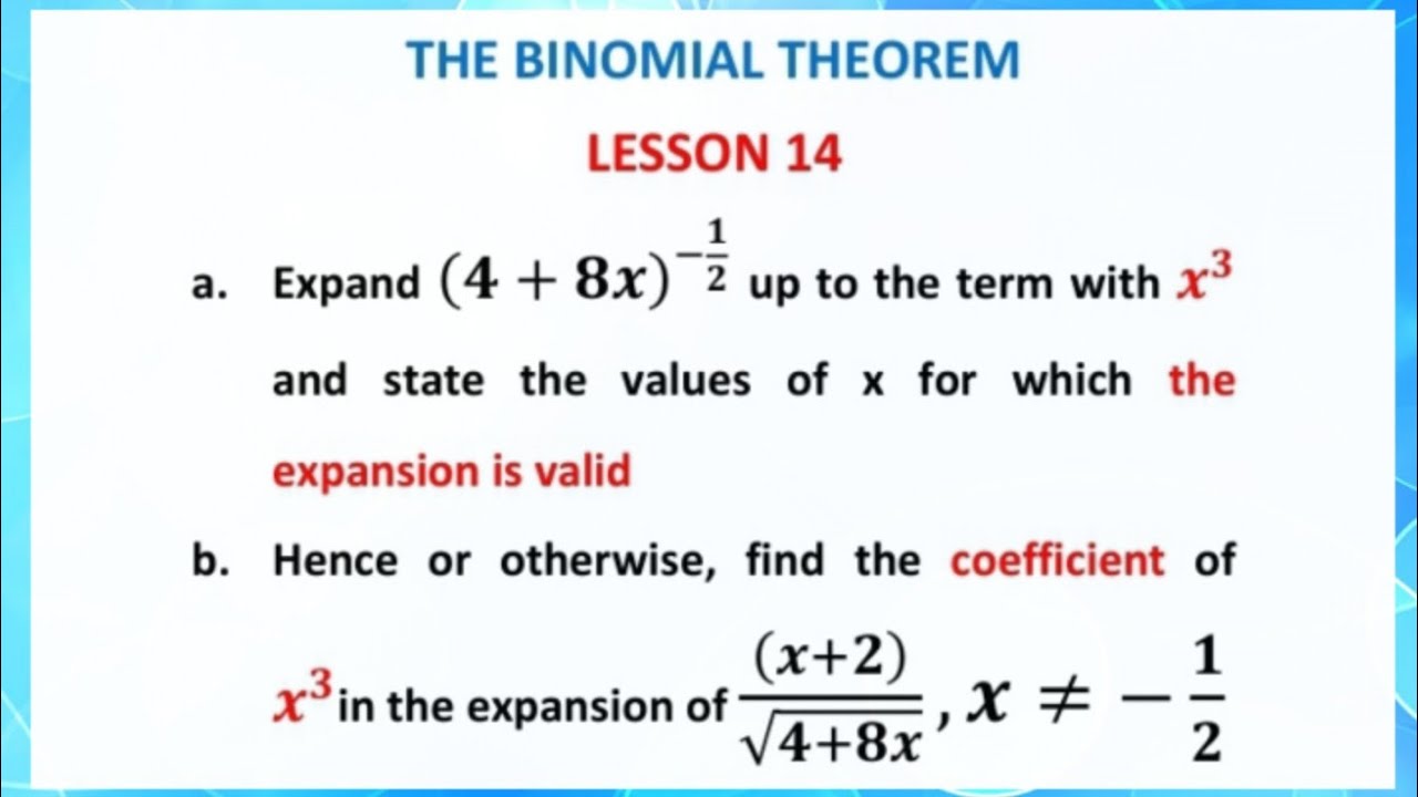 Формула биномиальной теоремы | Разложение биномов с дробными степенями 