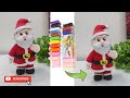 How to Make Santa Claus with Super Clay | Christmas Craft Tutorial Step by Step 🎅✨#diy #christmas 