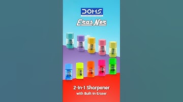 DOMS Erasner | 2-in-1 Sharpener with Built-In Eraser