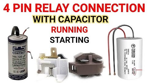 how to connection relay with capacitor 👉 running  starting in fridge.