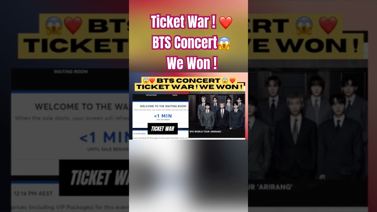 Ticket War ! ❤️BTS World Concert😱We won ! @Pianoguitartravel