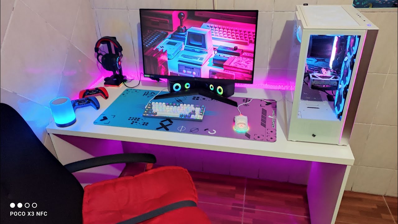 MOUSEPAD GAMER CSGO DO ALIEXPRESS E LUMINARIA RGB - UMBOXING - SETUP ...